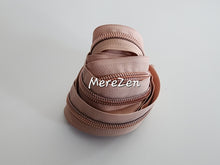 Load image into Gallery viewer, Light Brown Zipper Tape with Rose Gold Teeth - No. 5