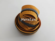 Load image into Gallery viewer, Ginger Zipper Tape with Gunmetal teeth - No. 5