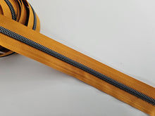 Load image into Gallery viewer, Ginger Zipper Tape with Gunmetal teeth - No. 5