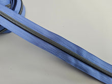 Load image into Gallery viewer, Dark Cornflower Zipper Tape with Gunmetal Teeth - No. 5