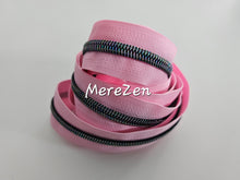 Load image into Gallery viewer, Blush Zipper Tape with Iridescent Teeth - No. 5