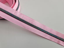 Load image into Gallery viewer, Blush Zipper Tape with Iridescent Teeth - No. 5