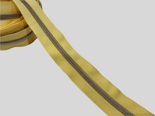 Load image into Gallery viewer, Dandelion Zipper Tape with Light Gold teeth - No. 5