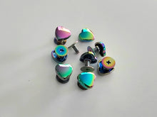 Load image into Gallery viewer, Heart Chicago Screws (3mm stem with a 6mm screw) - 8 pack