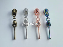 Load image into Gallery viewer, Moon Wand Zipper Pull - No.5