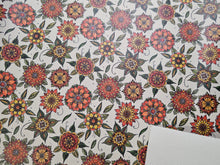 Load image into Gallery viewer, Orange Floral Printed Litchi Vinyl