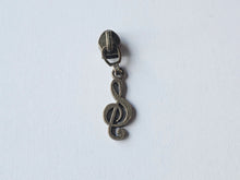 Load image into Gallery viewer, Treble Clef Zipper Pull - No.5