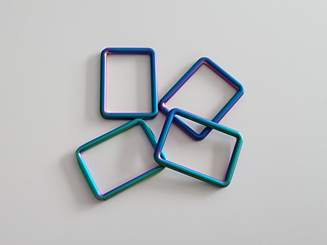 Rectangle Rings - 1 Inch (25mm) 2.5mm thick - 4 pack