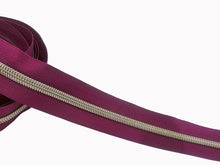 Load image into Gallery viewer, Plum Tape with Light Gold Teeth - No. 5