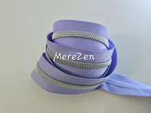 Load image into Gallery viewer, Lavender Zipper Tape with Silver teeth - No. 5