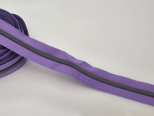 Load image into Gallery viewer, Light Purple Zipper Tape with Gunmetal Teeth - No. 5