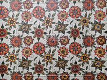 Load image into Gallery viewer, Orange Floral Printed Litchi Vinyl