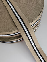 Load image into Gallery viewer, 1.5 Inch Jacquard Stripe Webbing - Cotton/Polyester Blend