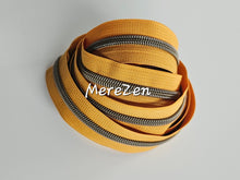 Load image into Gallery viewer, Honey Zipper Tape with Antique Bronze teeth - No. 5