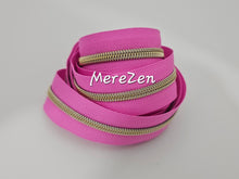 Load image into Gallery viewer, Rose Pink Tape with Light Gold Teeth - No. 5