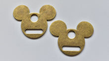 Load image into Gallery viewer, Mouse Head 1 Inch (25mm) Strap Connectors - 2 pack
