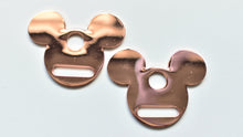 Load image into Gallery viewer, Mouse Head 1 Inch (25mm) Strap Connectors - 2 pack