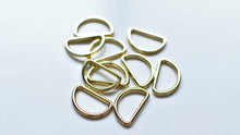 Load image into Gallery viewer, D Rings 3/4 Inch (20mm) 2.5mm thick - 10 pack
