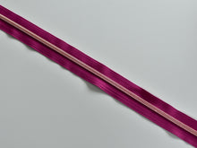 Load image into Gallery viewer, Plum Zipper tape with Rose Gold teeth - No. 5