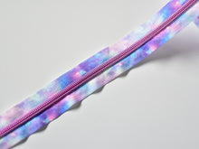 Load image into Gallery viewer, Galaxy Zipper Tape with Metallic Pink Teeth - No. 5