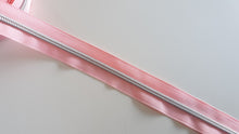 Load image into Gallery viewer, Pink Lemonade Zipper Tape with Silver Teeth - No. 5