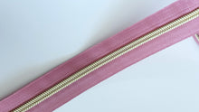 Load image into Gallery viewer, Twilight Lavender Zipper Tape with Gold Teeth - No. 5