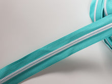 Load image into Gallery viewer, Ocean Zipper Tape with White Iridescent Teeth - No. 5