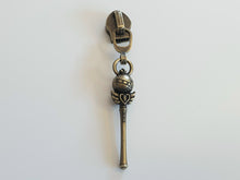 Load image into Gallery viewer, Moon Wand Zipper Pull - No.5