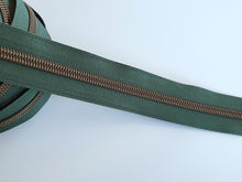 Load image into Gallery viewer, Army Green Tape with Antique Bronze Teeth - No. 5