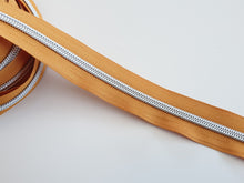 Load image into Gallery viewer, Honey Zipper Tape with Silver teeth - No. 5