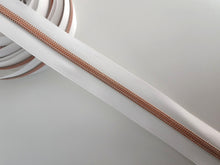 Load image into Gallery viewer, White Zipper Tape with Light Rose Gold Teeth - No. 5