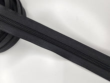 Load image into Gallery viewer, Black Zipper Tape with Black Teeth - No. 5