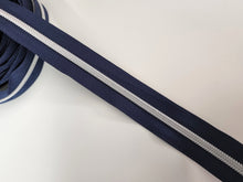 Load image into Gallery viewer, Navy Zipper Tape with Silver teeth - No. 5