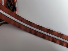 Load image into Gallery viewer, Brown Zipper Tape with Silver teeth - No. 5