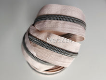 Load image into Gallery viewer, Beige Zipper Tape with Antique Silver teeth - No. 5