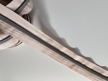 Load image into Gallery viewer, Beige Zipper Tape with Antique Silver teeth - No. 5