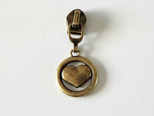 Load image into Gallery viewer, Circle Heart Zipper Pull - No.5