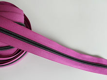 Load image into Gallery viewer, Light Plum Zipper Tape with Matte Black Teeth - No. 5
