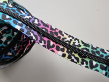 Load image into Gallery viewer, Rainbow Leopard Zipper Tape with Black Teeth - No. 5
