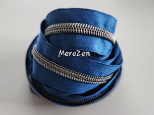 Load image into Gallery viewer, Royal Blue Zipper Tape with Gunmetal Teeth - No. 5