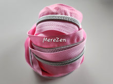 Load image into Gallery viewer, Blush Zipper Tape with Silver Teeth - No. 5