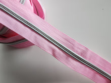 Load image into Gallery viewer, Blush Zipper Tape with Silver Teeth - No. 5