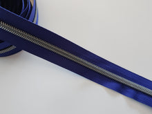 Load image into Gallery viewer, Midnight Blue Zipper Tape with Gunmetal Teeth - No. 5