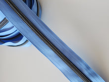 Load image into Gallery viewer, Cornflower Zipper Tape with Gunmetal Teeth - No. 5