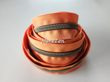 Load image into Gallery viewer, Apricot Zipper Tape with Antique Bronze teeth - No. 5