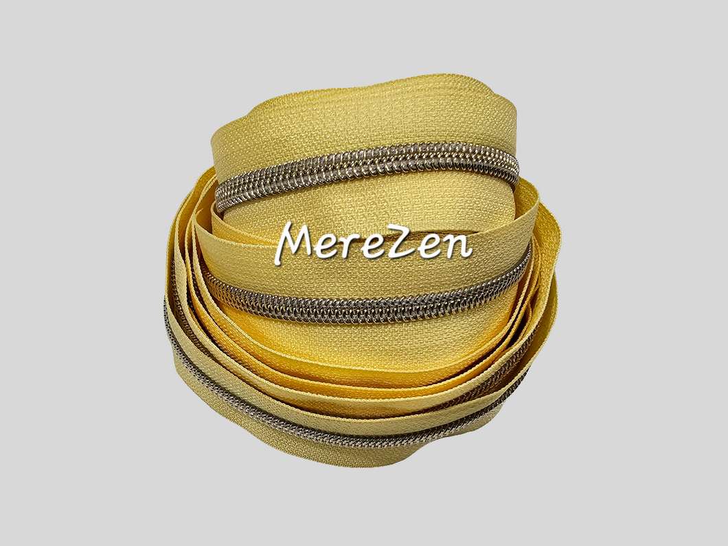 Dandelion Zipper Tape with Light Gold teeth - No. 5