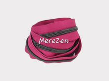 Load image into Gallery viewer, Deep Pink Zipper Tape with Gunmetal Teeth - No. 5
