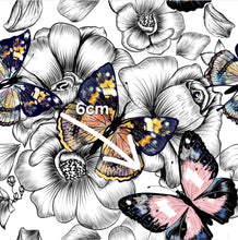 Load image into Gallery viewer, Preorder - Butterfly Black &amp; White MereLux Bonded Poly/Nylon
