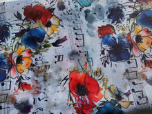 Load image into Gallery viewer, Floral Notes Water Resistant Canvas - 420 Denier
