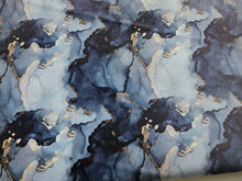 Load image into Gallery viewer, Marble Blue Water Resistant Canvas - 420 Denier

